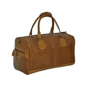 CROC PRINT LEATHER HOLDALL BAG WEEKEND BAG DUFFEL TRAVEL BAG