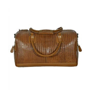 CROC PRINT LEATHER HOLDALL BAG WEEKEND BAG DUFFEL TRAVEL BAG
