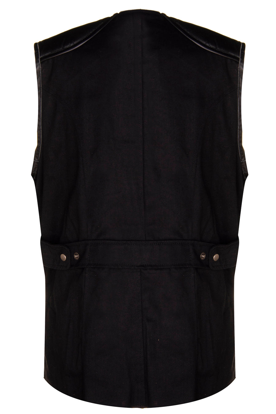 Left Handed Skeet/Shooting Vest in Black Hide With Cotton Aspects