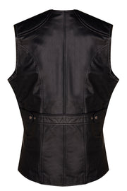 Left Handed Skeet/Shooting Vest in Full BLACK Cow Hide