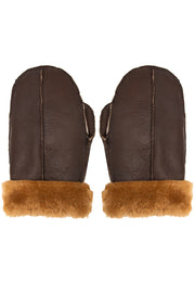 B3 Style Genuine Tobbaco Sheepskin Leather WW2 Mittens