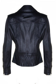9823 Biker Trend Ladies Leather Jacket
