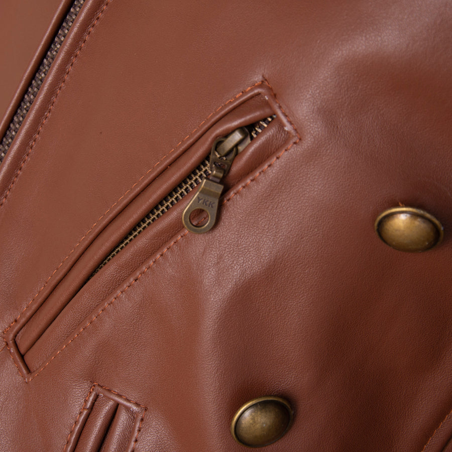 CUSTOM MADE Tan Cowhide Leather Rocketeer Jacket as worn by Cliff Secord