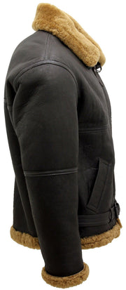 Pilot RAF B3 Sheepskin Jacket Brown / Ginger (Belted)
