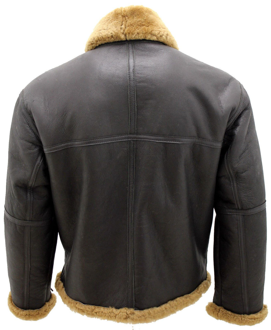 Pilot RAF B3 Sheepskin Jacket Brown / Ginger (Belted)