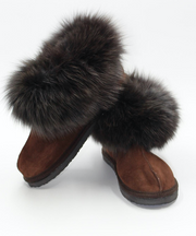 Brown / Brown Sheepskin Slippers