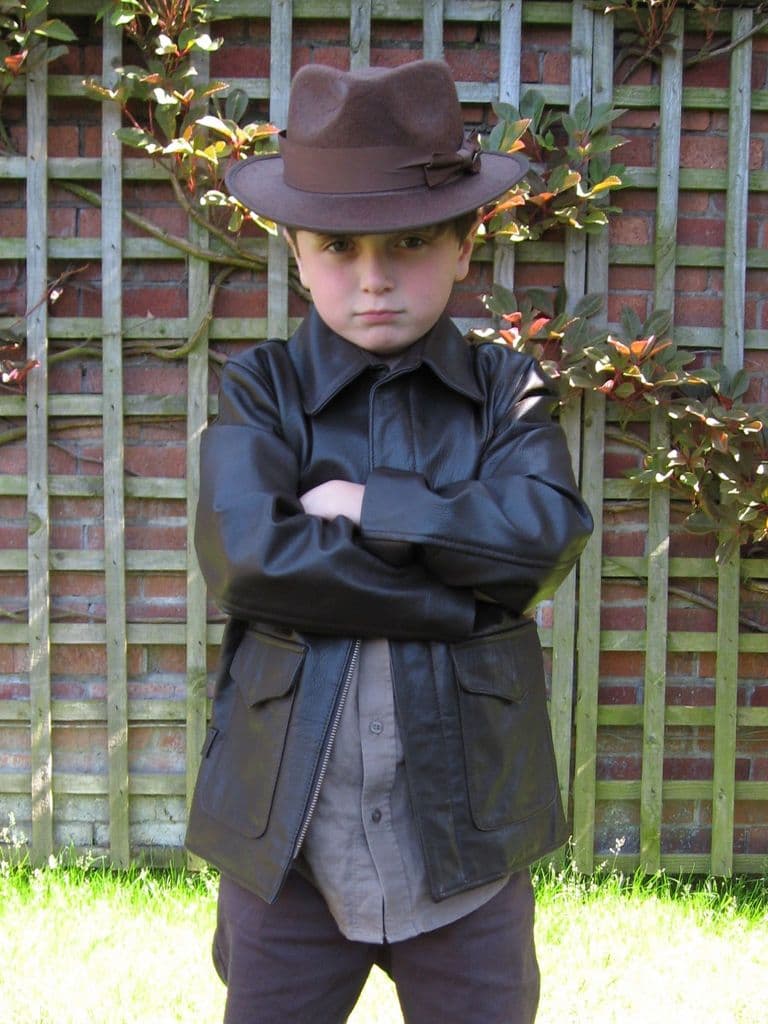 Children's Junior Raiders Brown Lambskin Leather Jacket Sizes 22" - 34"