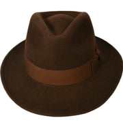 Indiana Jones Style 100% Felt Cotton Fedora Hat with Ribbon Band