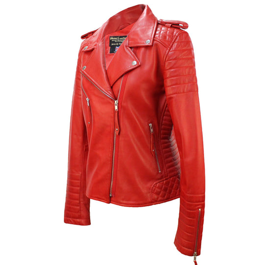 Ladies Classic Biker Style  Napa Leather 2260