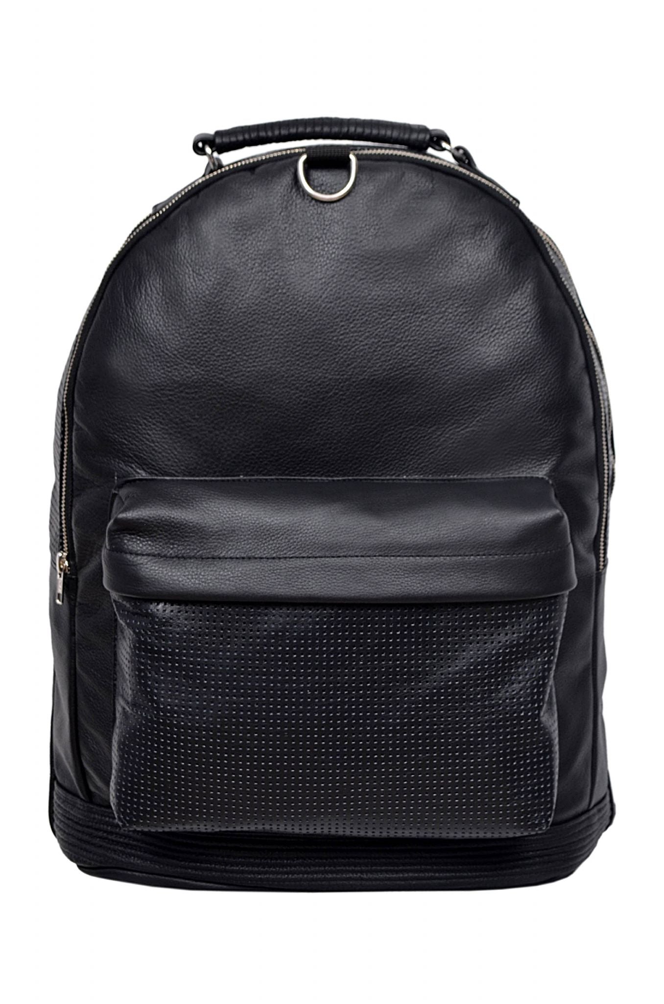 LARGE BACKPACK BLACK STYLISH DUFFLE TRAVEL GYM REAL GENUINE LEATHER BA – Wested Leather Co