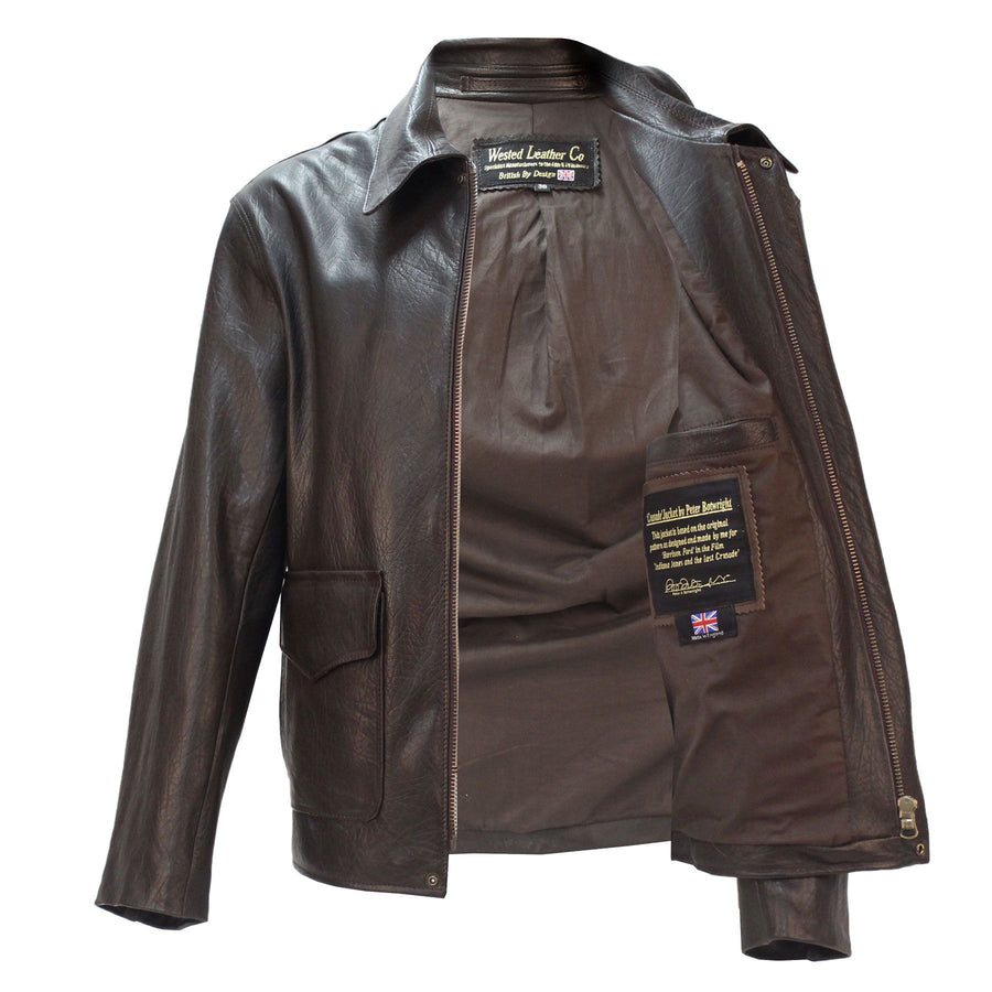 Last Crusade/Crystal Skull Jacket in Washed Lambskin