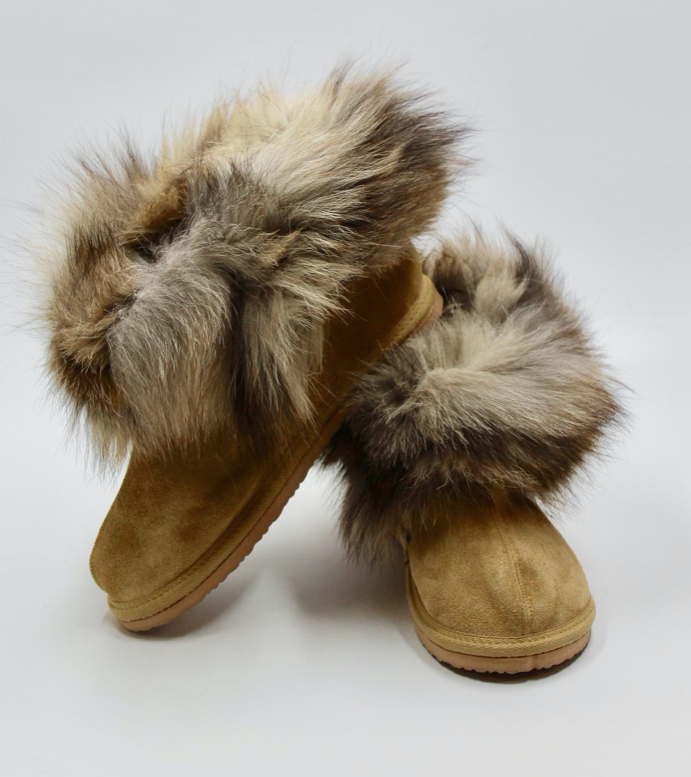 Ugg fox fur discount mini boots 5854