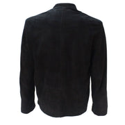 The James Bond Black  London Jacket - Spectre style, Made with Soft Black  Suede