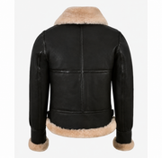 Woman’s Sheepskin Jacket Classic B3 Aviator Brown / Beige (Erin)