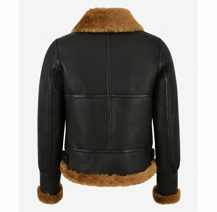 Woman’s Sheepskin Jacket Classic B3 Aviator Brown / Ginger (Erin)