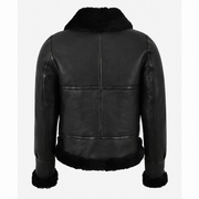 Woman’s Sheepskin Jacket Classic B3 Aviator Black / Black (Erin)