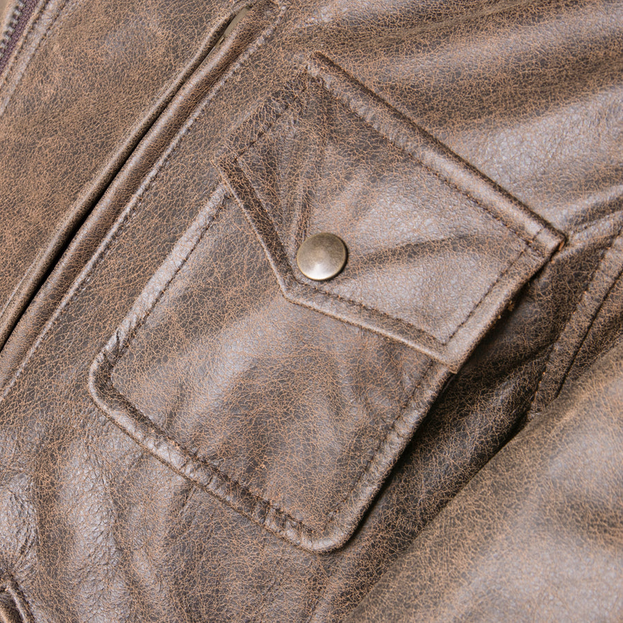 Buy Leather Jacket Men's Denim Jeans Style Western Trucker Online in India  