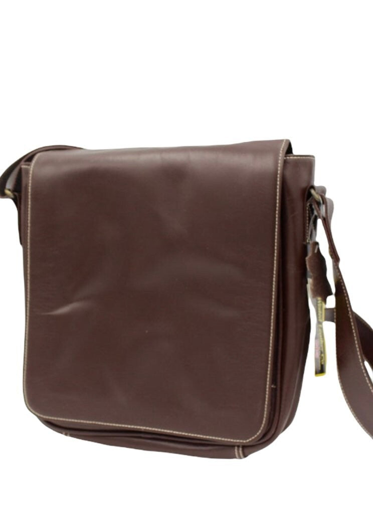 Luxury Brown Leather Cross Body Bag,Messenger Bag, Ipad Bag