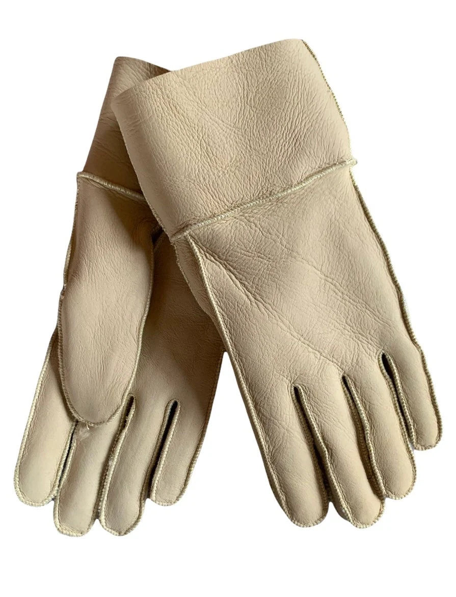 Ladies Sheepskin Nappa Lamb Gloves, Buttermilk, Ladies Luxury Gloves