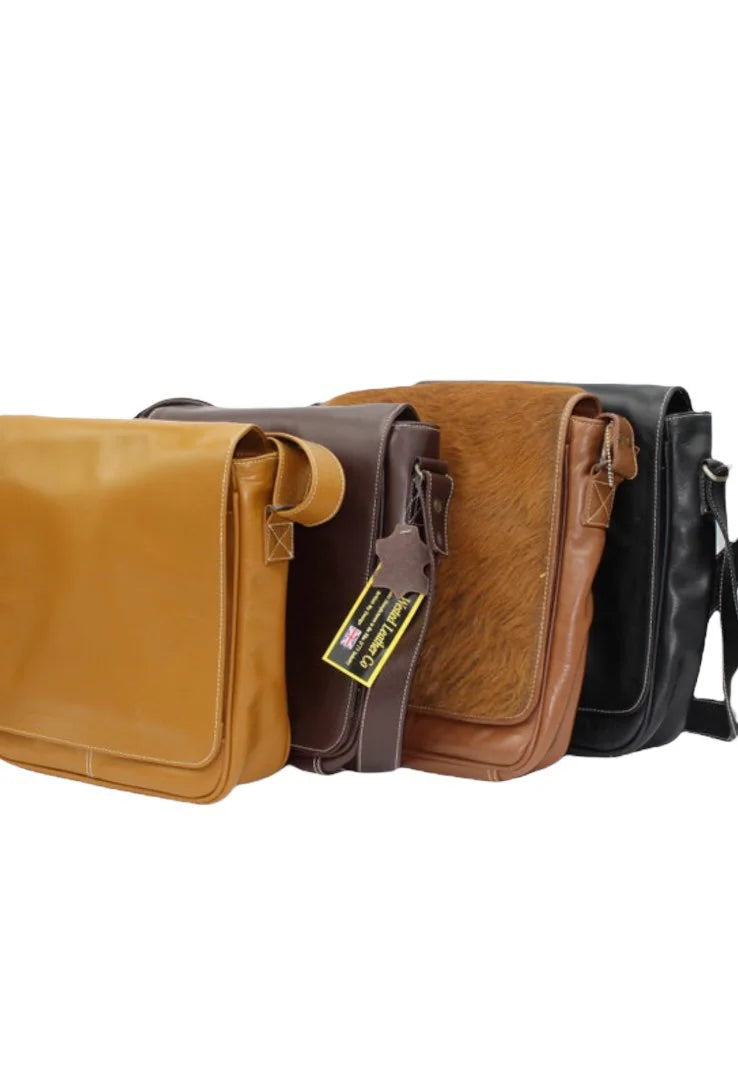 Luxury Brown Leather Cross Body Bag,Messenger Bag, Ipad Bag