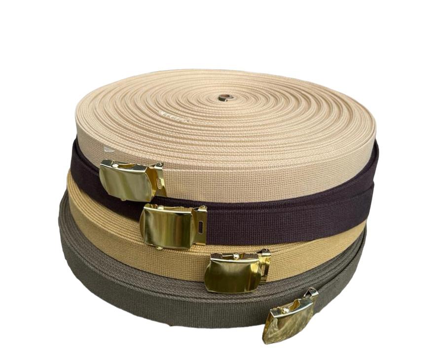 Indy Style Webbing Belt Cut To Size Sand (Standard Colour)
