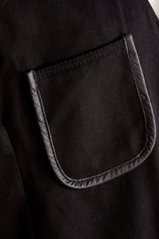 Left Handed Skeet/Shooting Vest in Black Hide With Cotton Aspects