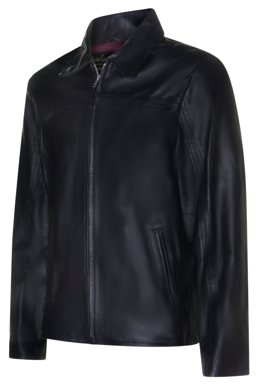Soft Lambskin Leather Layer Cake Style Jacket with Red Insides