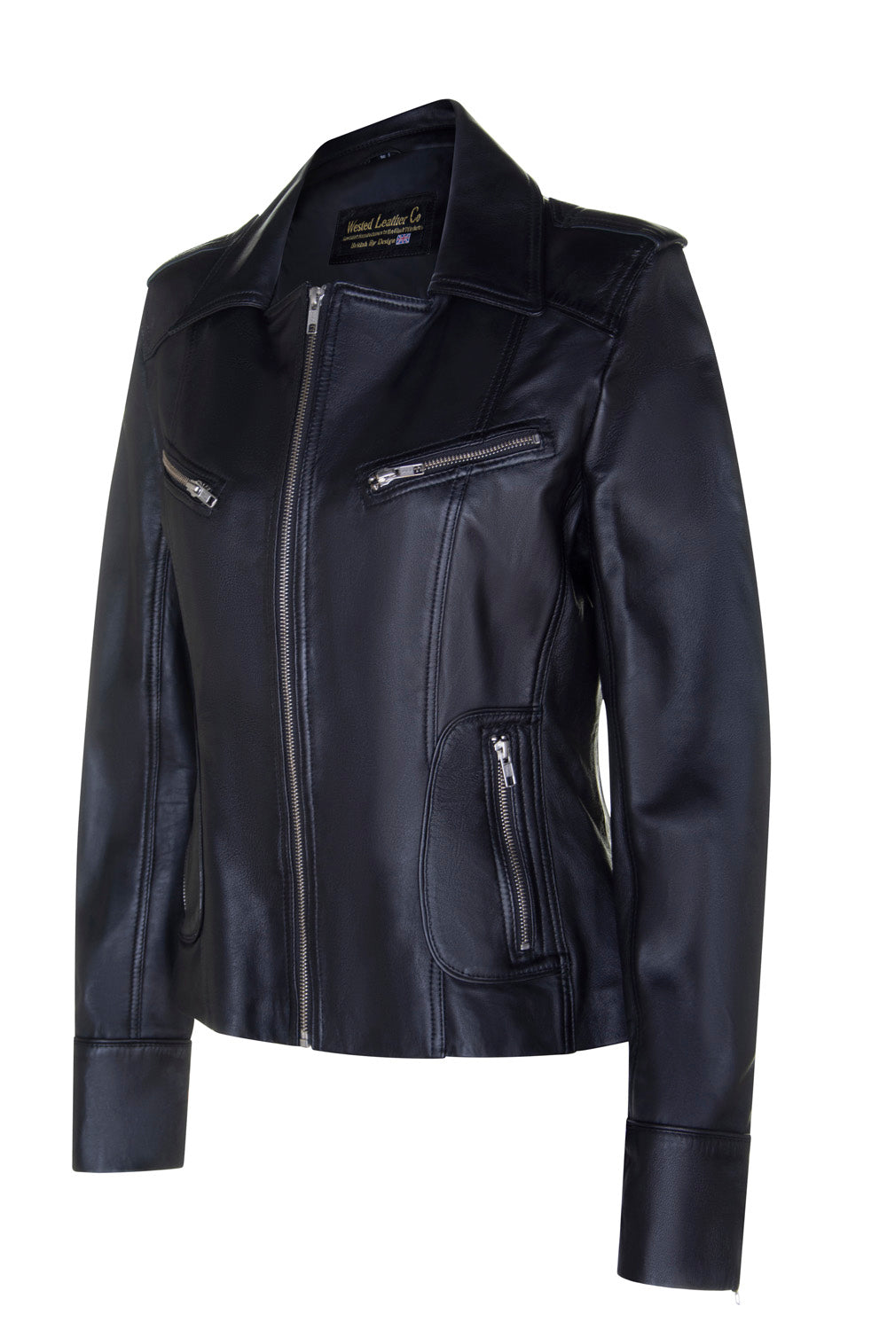 9823 Biker Trend Ladies Leather Jacket – Wested Leather Co