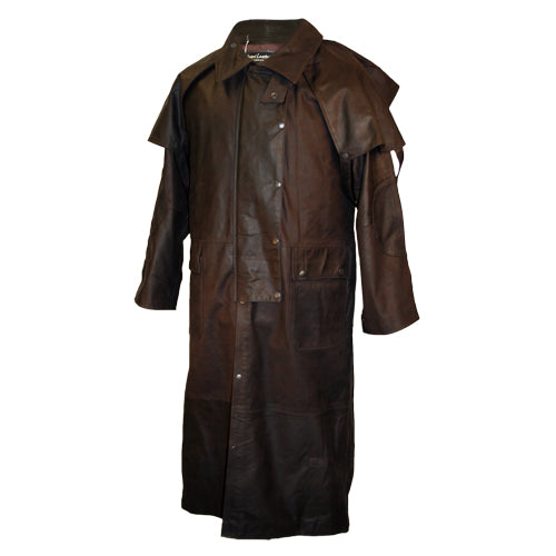 Australian Duster Outback Coat in Nubuck Cowhide Leather – Wested Leather