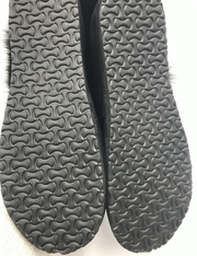 Black / Grey Sheepskin Slippers