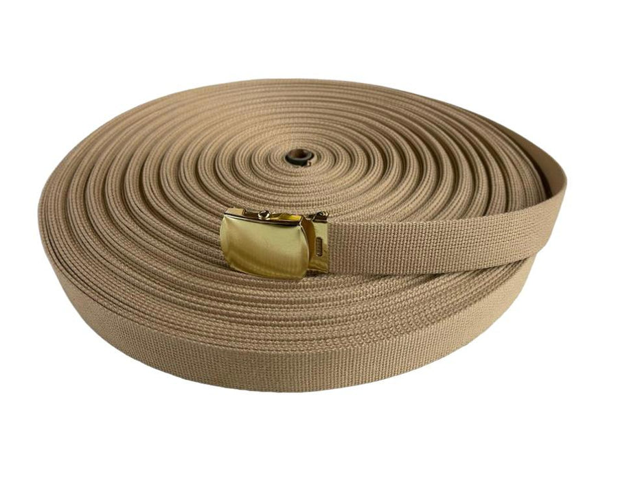 Indy Style Webbing Belt Cut To Size Sand (Standard Colour)