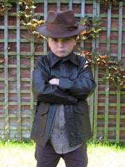 Children's Junior Raiders Brown Lambskin Leather Jacket Sizes 22" - 34"