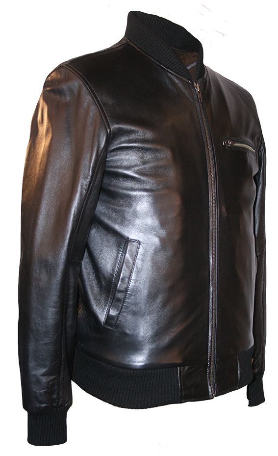 Classic Blouson Jacket in Black Lambskin - Style 275