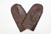 B3 Style Genuine Tobbaco Sheepskin Leather WW2 Mittens