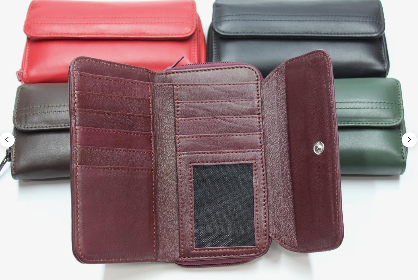 NKTIER Women Leather Double Zipper Wallet Ladies Wallet Purse Wallet with  Card Compartment - Walmart.com