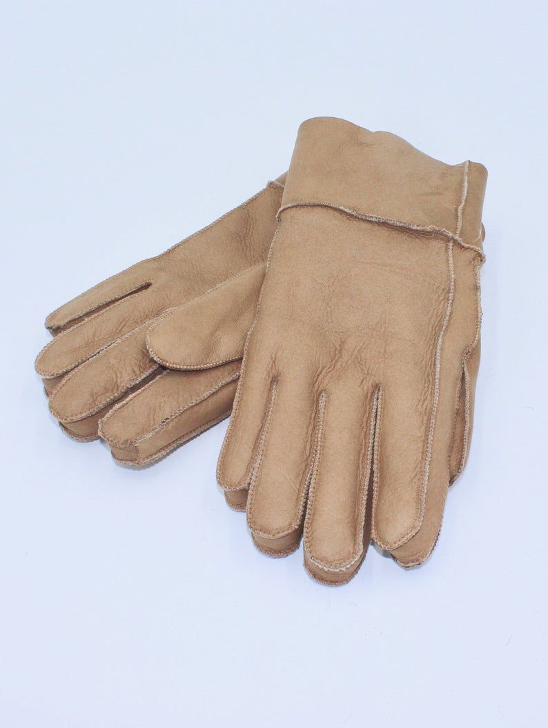 Ladies Sheepskin Gloves, Tan, Luxury Gloves, Womens Gloves perfect gift