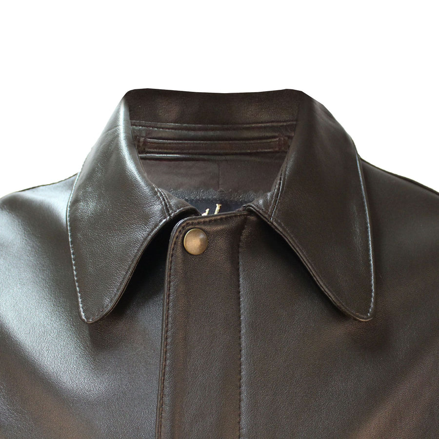 StudioSuits Enigmatic Croc Metallic Blue Leather Jacket