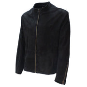 The James Bond Black  London Jacket - Spectre style, Made with Soft Black  Suede